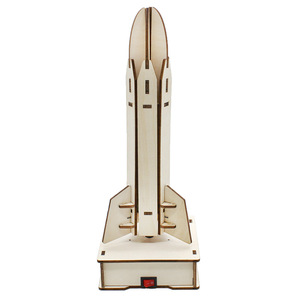 Kit de modèle de fusée en bois pour enfants, jouet d'éducation scientifique, à assembler soi-même, pour enfants de 7 à 9 ans, contrôle manuel, forme géométrique - Product Image 1