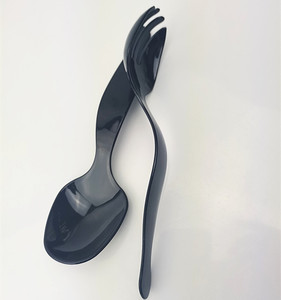 18 cái nhựa màu đen phục vụ đồ dùng 6 phục vụ kẹp, 6 phục vụ thìa, 6 phục vụ dĩa, bên đồ dùng tự chọn phục vụ đồ dùng - Product Image 4