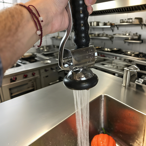 Robinet commercial en laiton chromé à montage sur plan avec douchette extractible et raccord de <span class=keywords><strong>plomberie</strong></span> pour restaurants et hôtels - Product Image 5