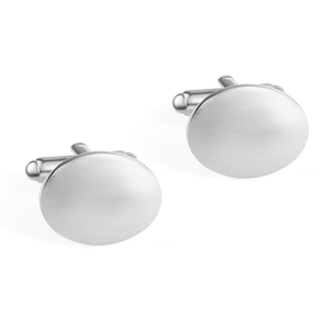 Gemelli da Uomo in Ottone Argentato Semplici ed Eleganti, Accessori per Completo, Gemelli per Feste, Basso MOQ - Product Image 5