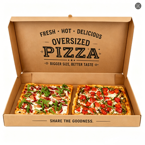 Scatole per <span class=keywords><strong>Pizza</strong></span> in Carta Marrone Sostenibile Personalizzate, Contenitori Extra Lunghi per Sandwich e Parmigiano, Imballaggi da Asporto in Cartone Ondulato all'Ingrosso - Product Image 5
