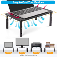 Support de moniteur ergonomique iDock à 3 niveaux de hauteur réglable en métal pour imprimante et ordinateur