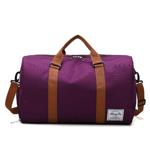 Vintage Contrast Strap Sports Duffel <b>Bag</b> Large Capacity Gym <b>Bag</b> Portable Weekend Overnight Travel Handbag With Detachable - Product Image 6
