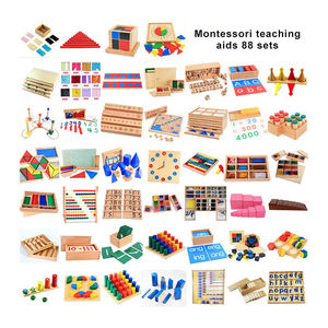 Grandi Blocchi Colorati Educativi con Manopole Cilindriche, Set di Cubi Sensoriali per l'Apprendimento Montessori, Giocattoli in Legno - Product Image 2