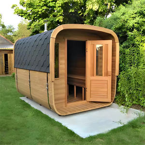 Sauna de Vapor Panorámica de Madera Maciza para Exteriores, Moderna, para 8 Personas, Vapor Húmedo, Cedro Rojo, Pino, Hemlock, Control por Computadora, Proveedor Chino - Product Image 5