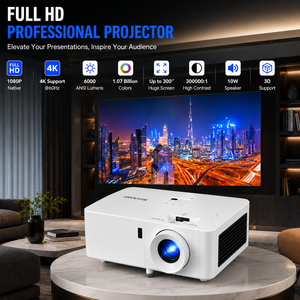 Proyector Láser Sharp XG TK456ZA <span class=keywords><strong>de</strong></span> 6000 Lúmenes y 1080P con Soporte 4K para Salas <span class=keywords><strong>de</strong></span> Juego y Cine en Casa - Product Image 1