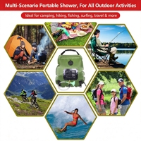 Ensemble de sacs de douche portables en plastique pour le camping, la plage, la natation et la randonnée - Produit multifonctionnel pour la toilette et le bain