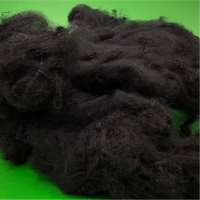 Fibre de polyester vierge noire solide 1.4D*38mm pour tricotage, vêtements de sport, matériau de rembourrage, filage PSF personnalisable