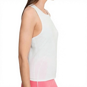 Men's <b>White</b> Sleeveless <b>Tank</b> <b>Top</b> Crew Neck Solid Breathable Knitted 100% Cotton 275 GSM Sporty Casual Wear - Product Image 4