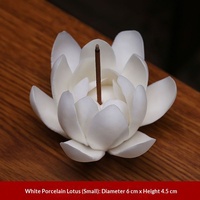 Porte-encens en céramique écologique, porte-encens en porcelaine bleu clair, lotus, pour la purification de l'air, décoration d'intérieur, cadeau