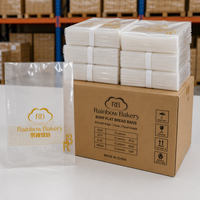 Sacs plats transparents personnalisés de qualité alimentaire, haute clarté, thermoscellables, en cellophane pour l'emballage du pain, des pâtisseries et des biscuits