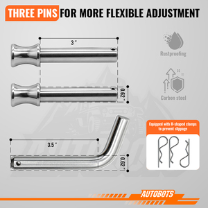 AUTOBOTS Schwerlast-Stahl 2-Zoll Aluminium-Anhängerkupplung Verstellbare Anhängerkupplung Mit Verriegelung Verstellbare Kugelkopfkupplung - Product Image 6