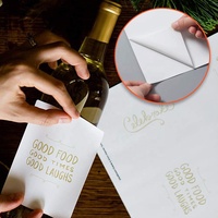Papel Adhesivo de Vinilo Transparente A4 Imprimible con Tinta Holográfica para Impresoras Láser e Inyección de Tinta - para Velas, Manualidades, Marcos de Fotos