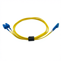 Câble de raccordement optique COMTON Dumplex SC UPC LC UPC Monomode G.657A1 9µm Jaune LSZH/PVC pour FTTH FTTB FTTX