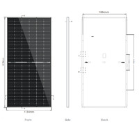 Panneau solaire photovoltaïque pliable de type N HJT BIPV monocristallin 400W-630W pour l'alimentation photovoltaïque de la maison