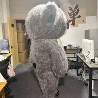 Costume de mascotte koala rose personnalisable QUTENG, en peluche gonflable en EVA, unisexe, pour adultes, pour la promotion d'événements et les défilés