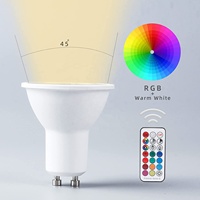 Lampu Sorot LED RGB E27 6W dengan Remote Control Pengubah Warna untuk Dekorasi Rumah dan Liburan 110V 220V