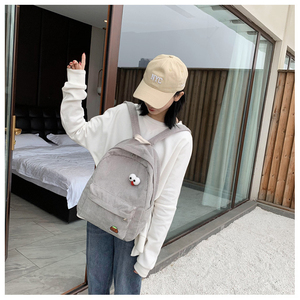 20l Trekking Everyday Plain Color Student Custom <strong>Corduroy</strong> Animal Print <strong>Backpack</strong> Ladies - Product Image 5