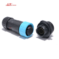 LLT M19 Nylon Push Lock 10pin Automotive Circular Led Garden Connecteur de montage sur panneau étanche