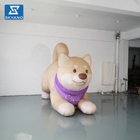 Modèle de chien gonflable floqué personnalisé pour la publicité en extérieur, la décoration d'événements et les sites touristiques