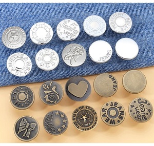 Nhà Máy Giá Tùy Chỉnh Thiết Kế Logo Kim Loại Denim Nút <span class=keywords><strong>Maker</strong></span> Với Đinh Tán Brass Nút Cho Quần Jean - Product Image 5