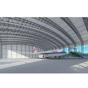 Steel Structures Office Workshop Easy To Install Prefabricated Steel Frame Aircraft Hangars Metal Warehouse Building