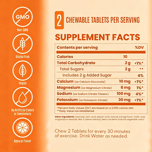 WELLBODY OEM/ODM Chewable Electrolyte <strong>Tablets</strong> 60 Count Mixed Berry Orange Lime Fast Acting Hydration Supplement - Product Image 4