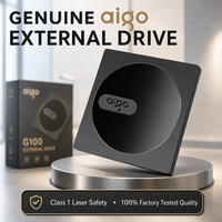 Harga Grosir Aigo G100 Portable External CD DVD Drive Dual USB Type C Rewriter Burner Optical Drive untuk Komputer Laptop OEM ODM