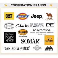 Goodyear hommes hiver bout carré Chukka bottes hauteur de la cheville désert occidental à lacets doublure en cuir véritable EVA hauteur augmentant
