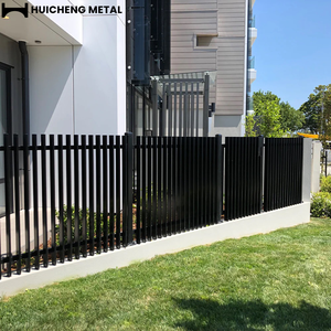 Clôture <span class=keywords><strong>en</strong></span> aluminium à lattes noires moderne, soudée, 3D, pour extérieur, vente <span class=keywords><strong>en</strong></span> gros, économique, pour jardin et cour, panneau de clôture et <span class=keywords><strong>portail</strong></span> à vendre - Product Image 3