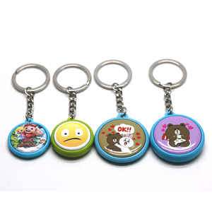 25/32/37mm porte-clés coloré bouton simple face Badge matériel pour la décoration - Product Image 5