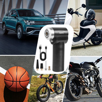 Kompresor Udara Elektrik Portabel Universal ABS, Pengisi Ban, Monitor Tekanan Ban, Pengukur Tekanan Digital, Lampu Darurat