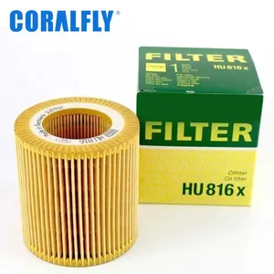 Coralfly OEM ODM HU816X Filtro De Aceite Para Motores HU816X Filtro De Alto Flujo for Filtros MANN HU816X