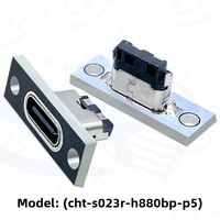 Kabel pengisi daya Data USB tipe-c wanita, pelat perbaikan modifikasi Keyboard kompatibel iPhone PVC panjang 0.3m untuk ponsel