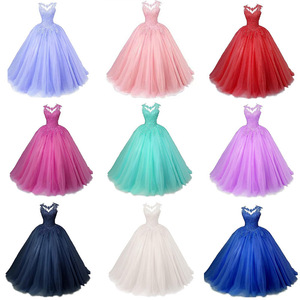 S0723N 2026 Nuevo <span class=keywords><strong>Vestido</strong></span> de Noche Largo de Tul Colorido, Sin Mangas, con Encaje y Malla, Estilo Princesa, de Alta Gama, para Banquetes y Fiestas - Product Image 6