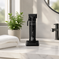 Tondeuse à barbe électrique Anbolife pour hommes, écran LED, batterie Li-ion 2500 mAh rechargeable, longueurs réglables, sans fil, pour barbier