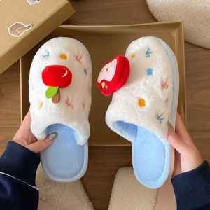 รองเท้าแตะแบบสวมครึ่งเท้าบุขนแกะสำหรับผู้หญิง รุ่นใหม่ประจำปี 2025 สำหรับฤดูใบไม้ผลิ ฤดูใบไม้ร่วง ฤดูหนาว พื้นหนาสองชั้น ทำจากผ้าขนสัตว์และผ้าฝ้าย อุ่นสบาย เหมาะสำหรับใส่กลางแจ้ง - Product Image 6