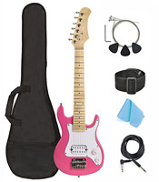 Good Tune 30 Inch Maple Body Electric Guitar Kit with Amplifier 6 Strings for Children Beginner
