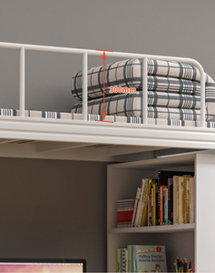 Thiết Kế Mới Đồ Nội Thất Thép Cao Đẳng Ký túc xá Loft Giường Với Bàn Và Tủ Quần Áo Cho Sinh Viên - Product Image 6