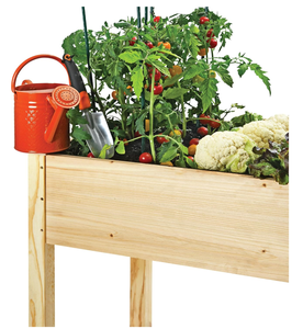 กระถางปลูกต้นไม้ทรงสี่เหลี่ยมผืนผ้ากลางแจ้ง ทำจากไม้ซีดาร์ สไตล์บ้านไร่ ยกพื้น พร้อมขาตั้งแบบเป็นมิตรกับสิ่งแวดล้อม สำหรับปลูกดอกไม้และผัก - Product Image 5