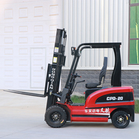 Chariot élévateur électrique Hongqian CPD-2 de bonne qualité et à bas prix, batterie au plomb-acide 48V, pneu plein, utilisation portable en intérieur/extérieur