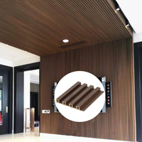 Panneau mural en composite bois-plastique WPC à installation rapide, revêtement intérieur et extérieur, PVC, panneau mural 3D cannelé