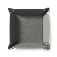 Plateau de valet carré extensible en faux cuir PU de haute qualité