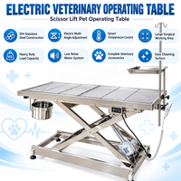 Table d'opération vétérinaire électrique en acier inoxydable avec élévateur à ciseaux pour hôpital vétérinaire
