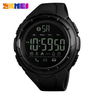 Skmei Smartwatch Large Dial Bluetooth Sports Watch Men Outdoor Use Glow In Dark Green Black Strap - Product Image 1
