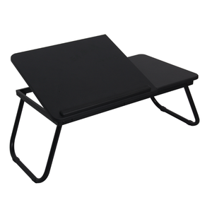 Tavolino Pieghevole Regolabile in Metallo per Letto, <span class=keywords><strong>Scrivania</strong></span> per <span class=keywords><strong>Computer</strong></span> da Casa e Studio con Cassetto - Product Image 1