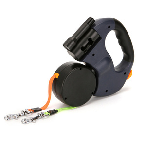 Correas Dobles para Mascotas con Linterna <span class=keywords><strong>LED</strong></span>, Correa para Pasear Perros, Cadena para Perros, Correa Retráctil Ajustable con <span class=keywords><strong>LED</strong></span> - Product Image 1