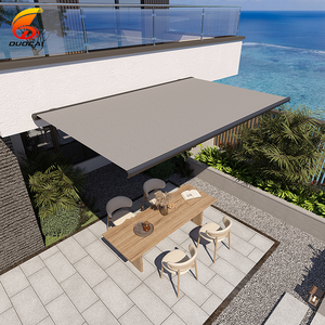 Auvent <span class=keywords><strong>moderne</strong></span> à cassette complète extensible avec télécommande, cadre en aluminium, voile en acrylique pliable pour la protection solaire de la terrasse à domicile - Product Image 5