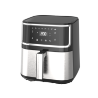 Friteuse à air électrique domestique 8,0 litres 1,35 kW, largeur 35 cm, hauteur 37 cm, contrôle tactile programmé 60 min, cuisson à 200°C