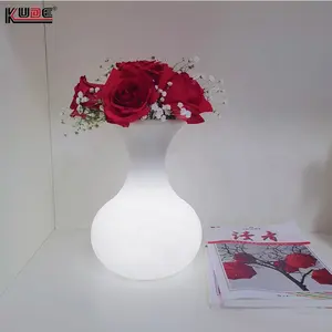 PE plastic Led decorative lamp 16 colors desk lamp hotel restaurant table lamp flower vase